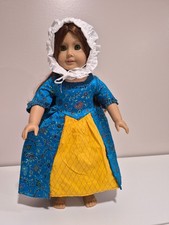 American Girl Felicity 2017 BeForever Meet Dress  White Bonnet 18" Retired