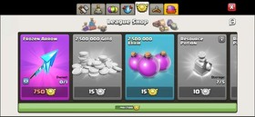 CR/LVL 53 +Coc th12 (25 Card LV 15-14)9.5K Trophy/46 Emote/6 Tower Skin/12 Evoes
