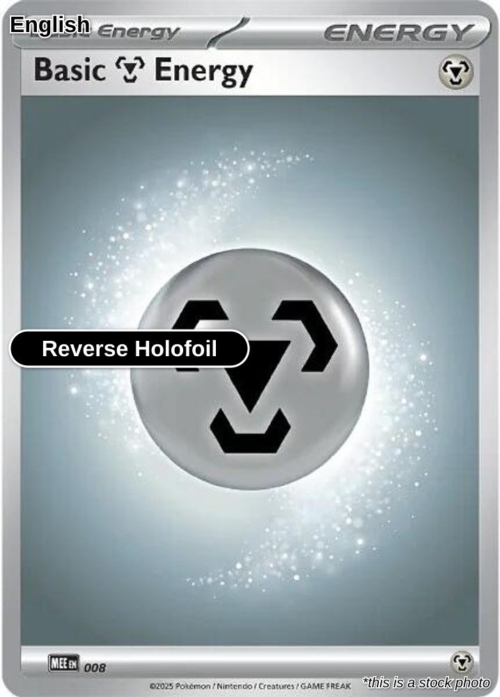 Basic Metal Energy Reverse Holofoil MEE: Mega Evolution Energies 8 Near Mint