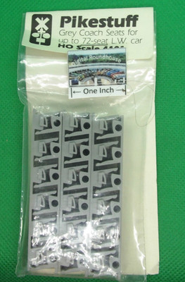 Pikestuff HO #4101 Coach Seats for up to 72-Seat L.W. Car (grey) - More Below