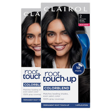 Root Touch-Up by Nice'N Easy Permanent Hair Dye, 2 Black Hair Color, Pack of 2