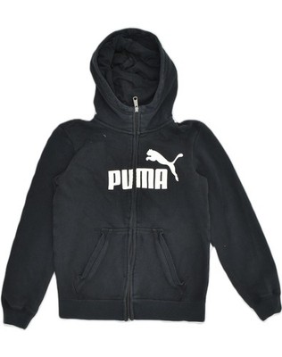 Puma Jungen Grafik Reißverschluss Hoodie Pullover 11-12 Jahre Large schwarz BT05