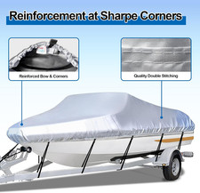 Icover Trailerable Boat Cover- 20'-23' Heavy Duty Waterproof Tarp Covers with...