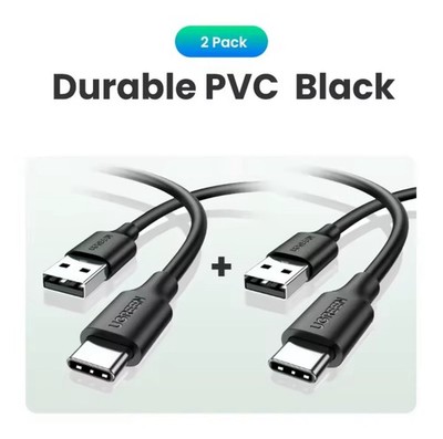 UGREEN 2-Pack USB-C Charging Cables 3A Fast Charge 2m / 6.6ft   New