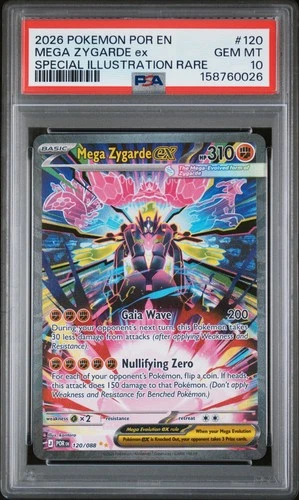 2026 POKEMON POR EN-PERFECT ORDER #120 MEGA ZYGARDE EX PSA 10