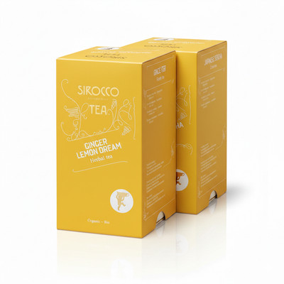 Sirocco Bio Tee Ginger Lemon Dream 2 x 20 Sachets - Koffeinfrei und Vegan