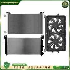Radiator & Condenser & Cooling Fan Assembly For 05-2013 Chevrolet Silverado 1500