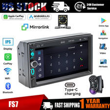 Dual 2-DIN 7" Touchscreen Car Stereo - Bluetooth, Apple CarPlay  Android Auto