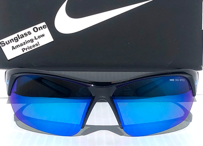 Nike SKYLON ACE Black MAX Optics Blue Mirror Lens Sunglass DV2163