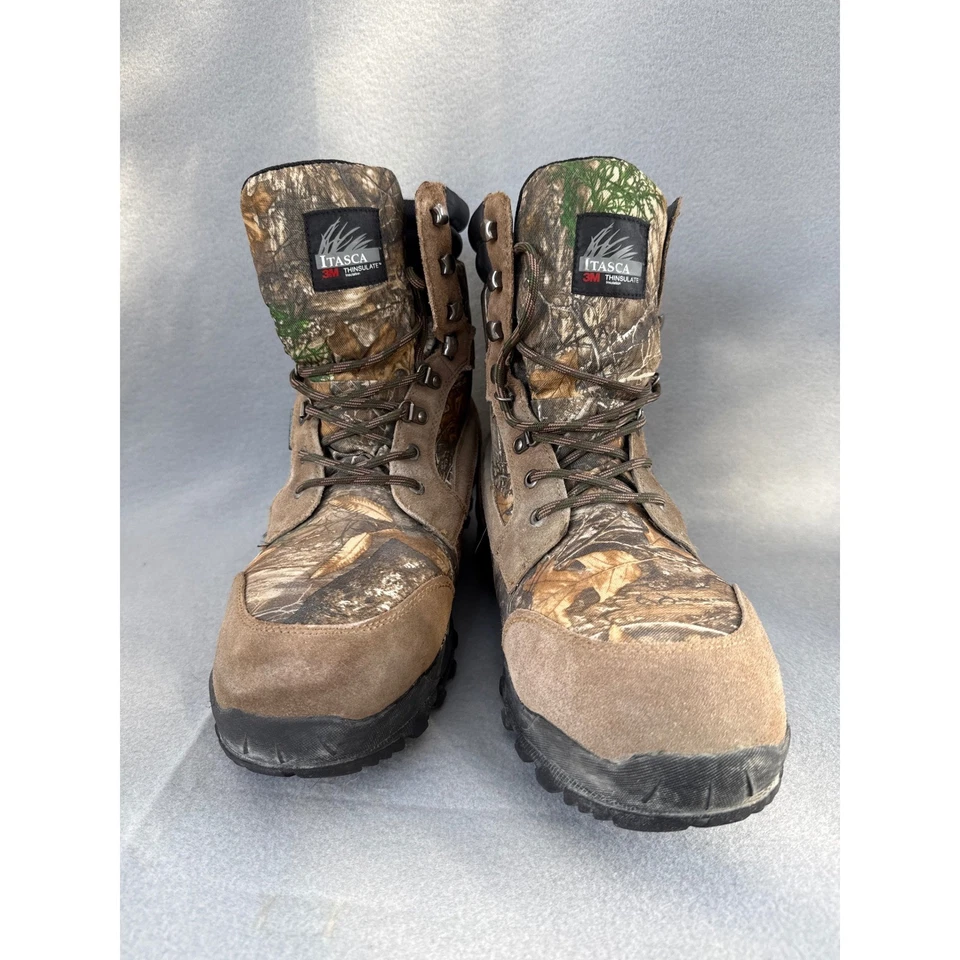 Itasca Waterproof 3M Thinsulate Camo Hunting Boots Mens Size 14 Used Condition - Image 2 of 4