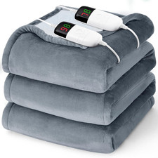 Heated Electric Blanket Queen Size - 84" X 90" Heating Blanket with Dual Control