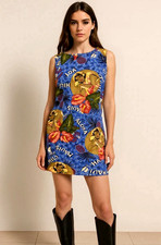 Dolce and Gabbana D&G Rare Aloha Hula Print Hawaiian 2000s Dress  IT44 UK10US6