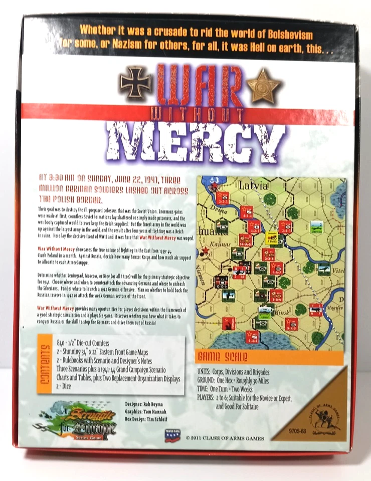 Clash Of Arms Wargames War Without Mercy The War In The East 39-44  Please Read - Image 2 of 4