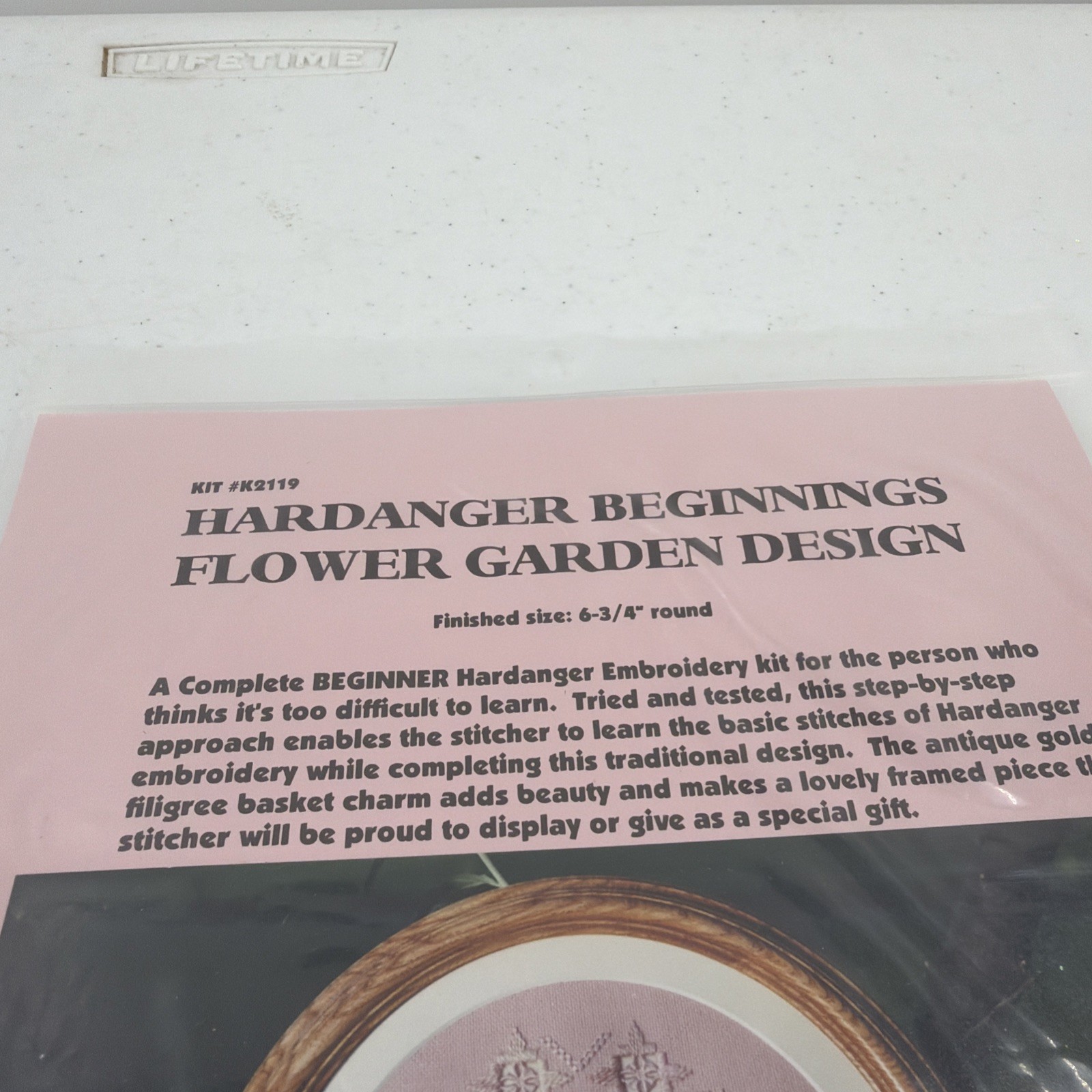 Nordic Needle Hardanger Beginnings Flower Garden Design Kit #K2119 Vtg