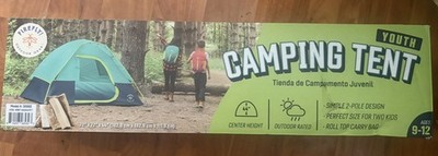 Firefly! Outdoor Gear Youth 2-Person Camping Tent - Blue/Green Color