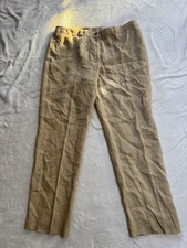 Jones New York 100 Linen Beige Straight Leg Pants Size 14 Pockets Lined