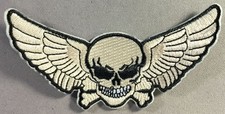 Winged Skull Embroidered patch