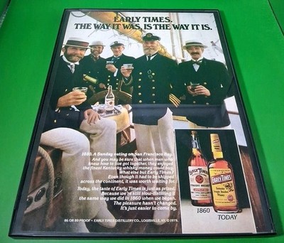 Early Times Bourbon Framed Print Ad 1979 8.5x11