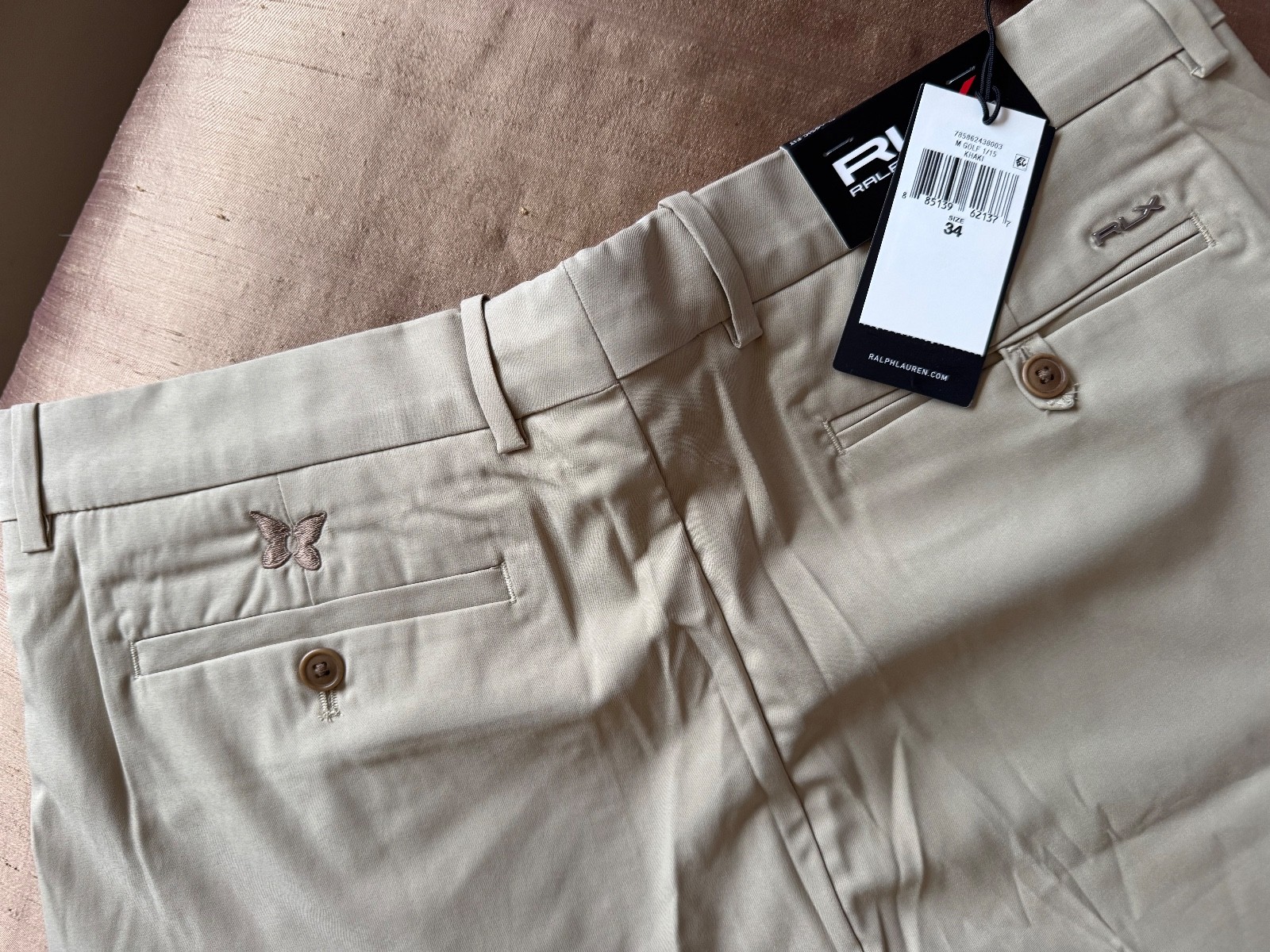 RLX Ralph Lauren Classic Men's Kapalua Pro Shop Maui Golf Shorts Khaki 34 ~NWT thumbnail 4