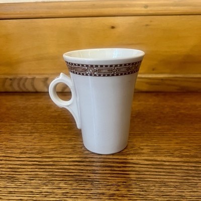 Vintage D.E McNicol McKesson Service #12 Coffee Mug white w/ brown trim/detail