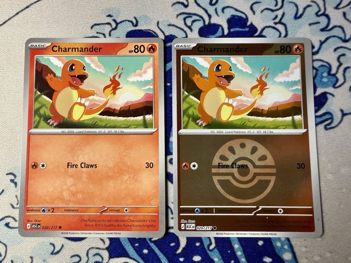 Charmander Friend Ball 020/217 Ascended Heroes Pokemon Reverse
