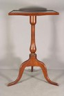 A VERY RARE 18TH C CT CHAPIN SCHOOL QA CHERRY CANDLESTAND IN NICE OLD COLOR — photo 2