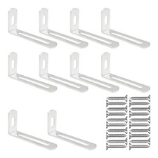 10 PCS Adjustable L Brackets Heavy Duty Corner Brace Slotted 12mm/1.96 Inch