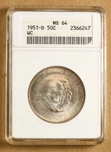Photo of a 1951-D Washington Carver Commemorative from an eBay listing that sold on Jul 20, 2026