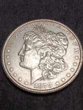 1878-CC Morgan Dollar Very Near Uncirculated,  Guaranteed Genuine. 
