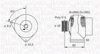 Magneti Marelli Lichtmaschine Generator FüR Peugeot 106 II 1A_ 1C_ 1.1I 1.6I