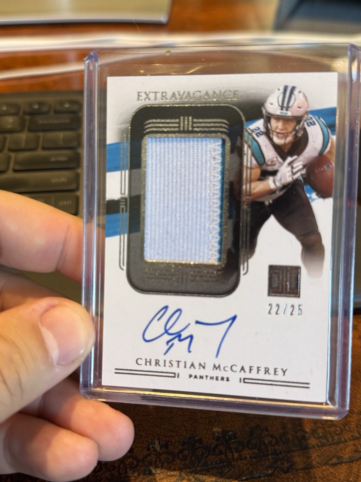 Christian McCaffrey Carolina Panthers 2022 IMPECCABLE UPDATE Elegance PATCH AUTO /25 