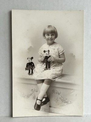 Antique 1930s Disney Mickey & Minnie Mouse Dean s Rag Book Dolls England Photo