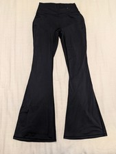 Forever 21 Black Flare Leggings Womens Size L Yoga Pants Stretch Pull On
