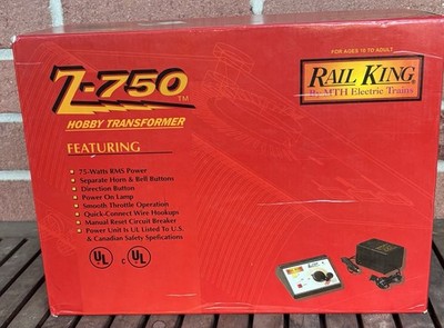 RAIL KING By MTH Z-750 HOBBY TRANSFORMER & CONTROLLER 40-750, Untested