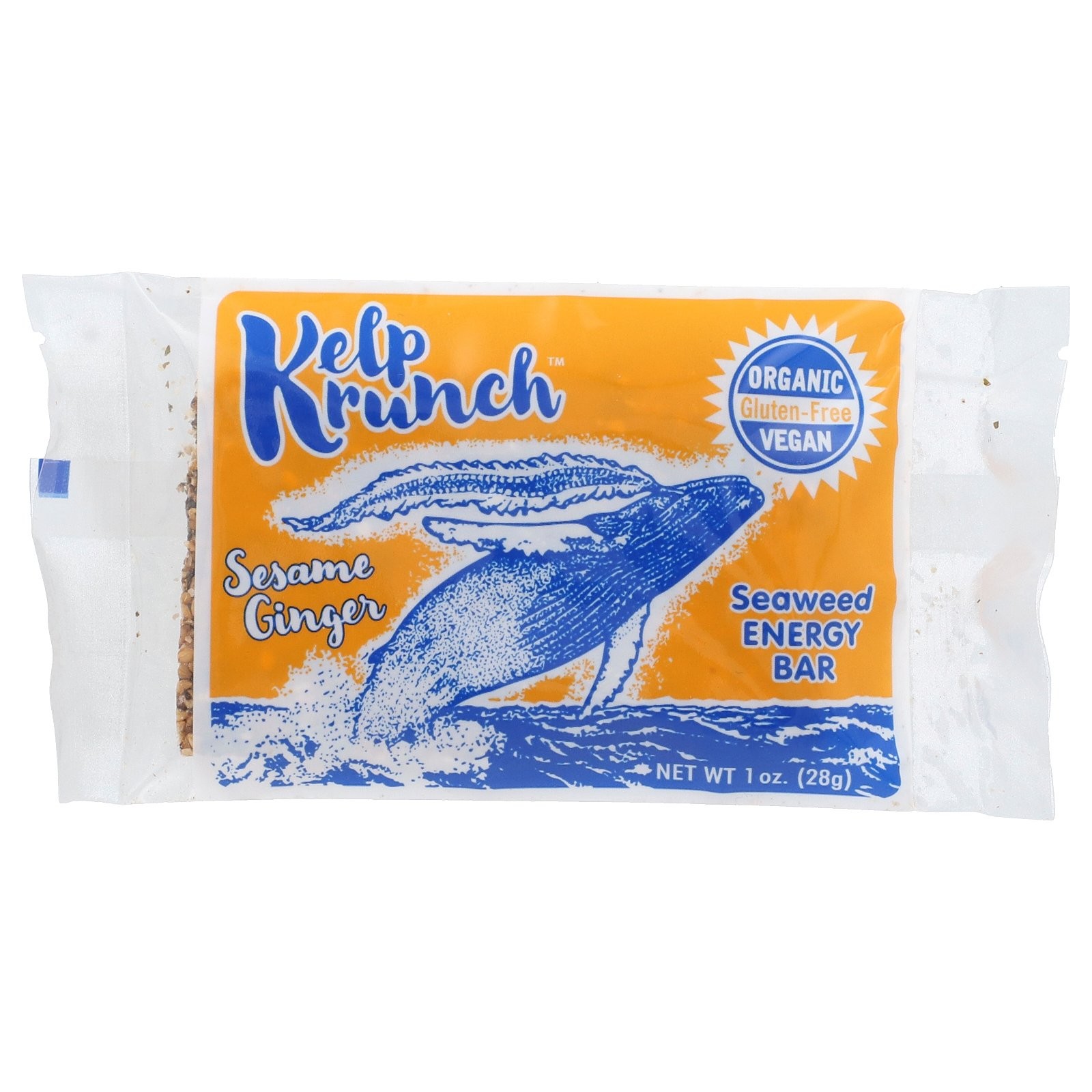 Крунч из ламинарии, энергетический батончик из морских водорослей, имбирь с кунжутом, 1 унция (28 г)