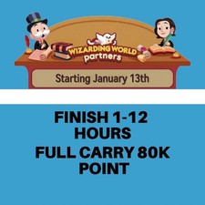 WIZARDING WORLD PARTNERS - MONOPOLY GO EVENT   FULL CARRY 80K POINTS  