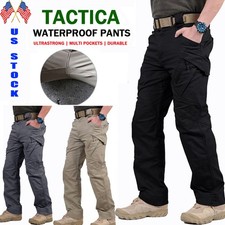 US Men Tactical Cargo Pants Soldier Straight-fit Work Combat Trousers Outdoor