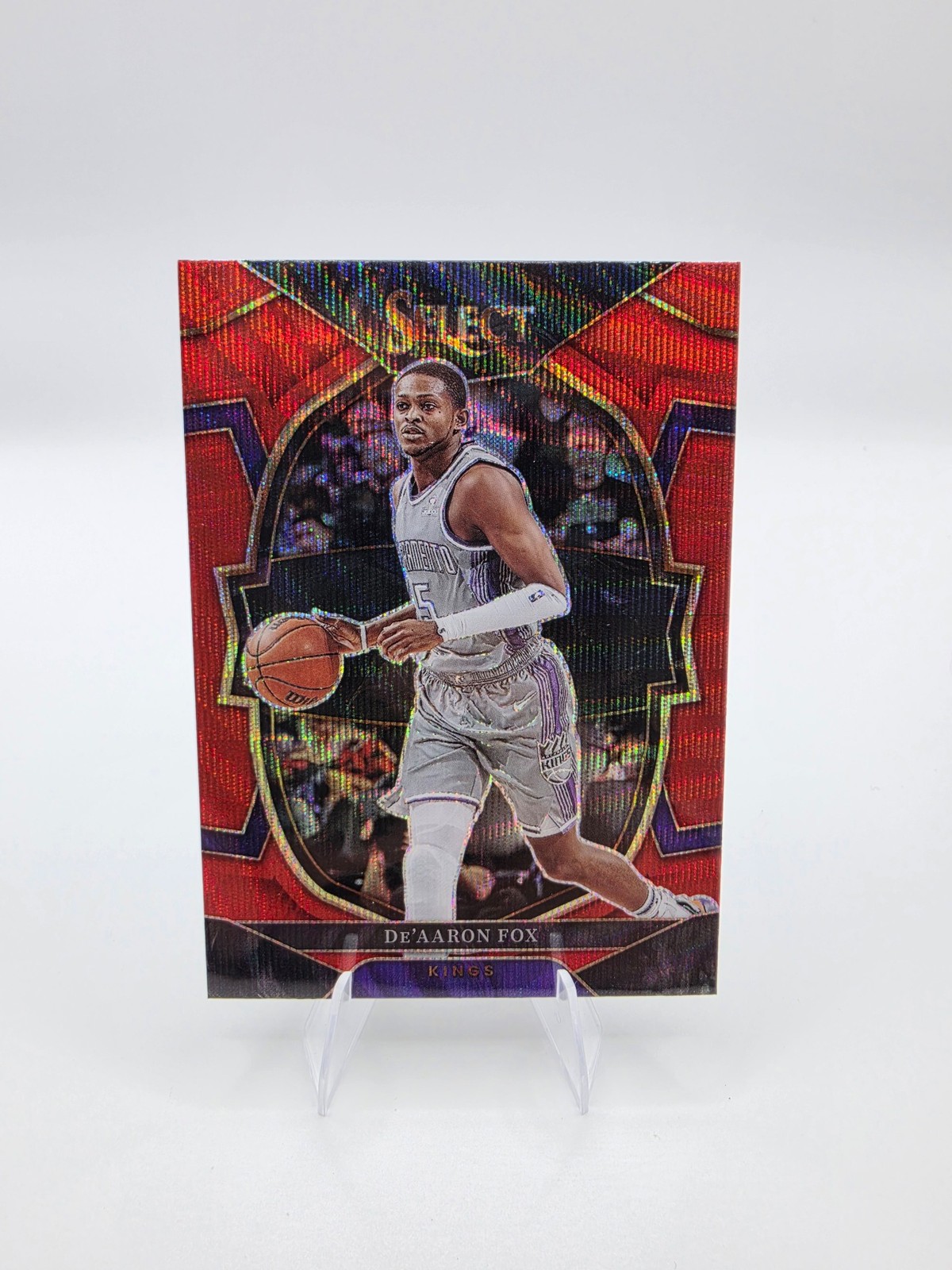 De'Aaron Fox 2022-23 Panini Select #13 Red Wave Prizms