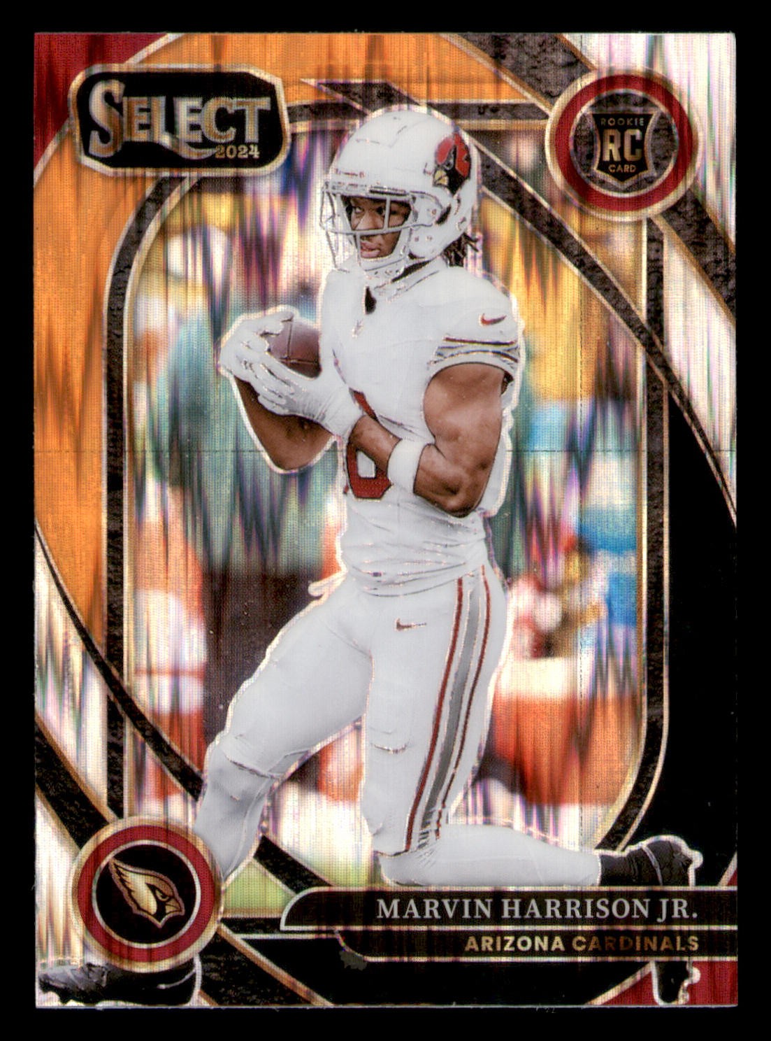 Marvin Harrison Jr. Black Orange Prizm Shock #219
