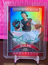 Taylor Ward ⚾️ 2015 Panini Elite Extra Edition💰 Green Ink ✍️Auto 10/10;