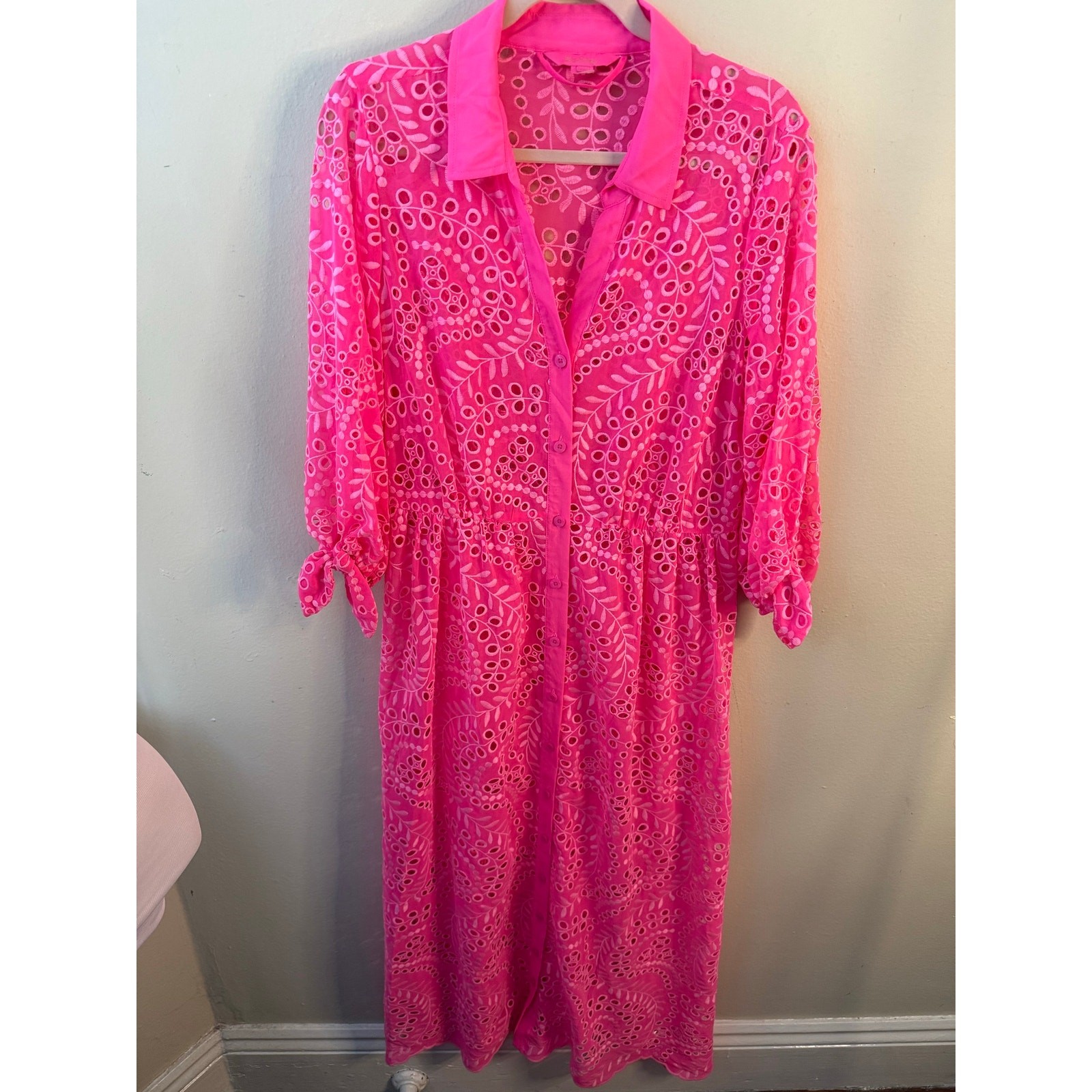 Lilly Pulitzer Amrita Midi Shirtdress in Pink Isle - No Belt