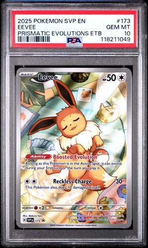 Eevee 173/131 Prismatic Evolutions Elite Trainer Box Pokemon PSA 10