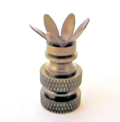 ANTIQUE BRASS-PLATED 6-PRONG LAMP SHADE FINIAL BASES-DIY TV-1376AB