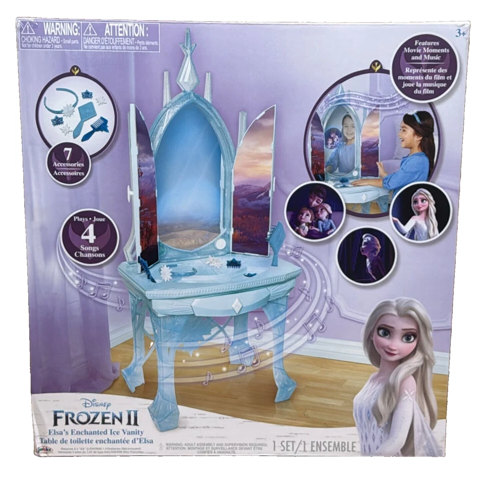 Disney Frozen 2 Elsa's Enchanted Ice Niños Tocador con Luces Foto 3 de 4