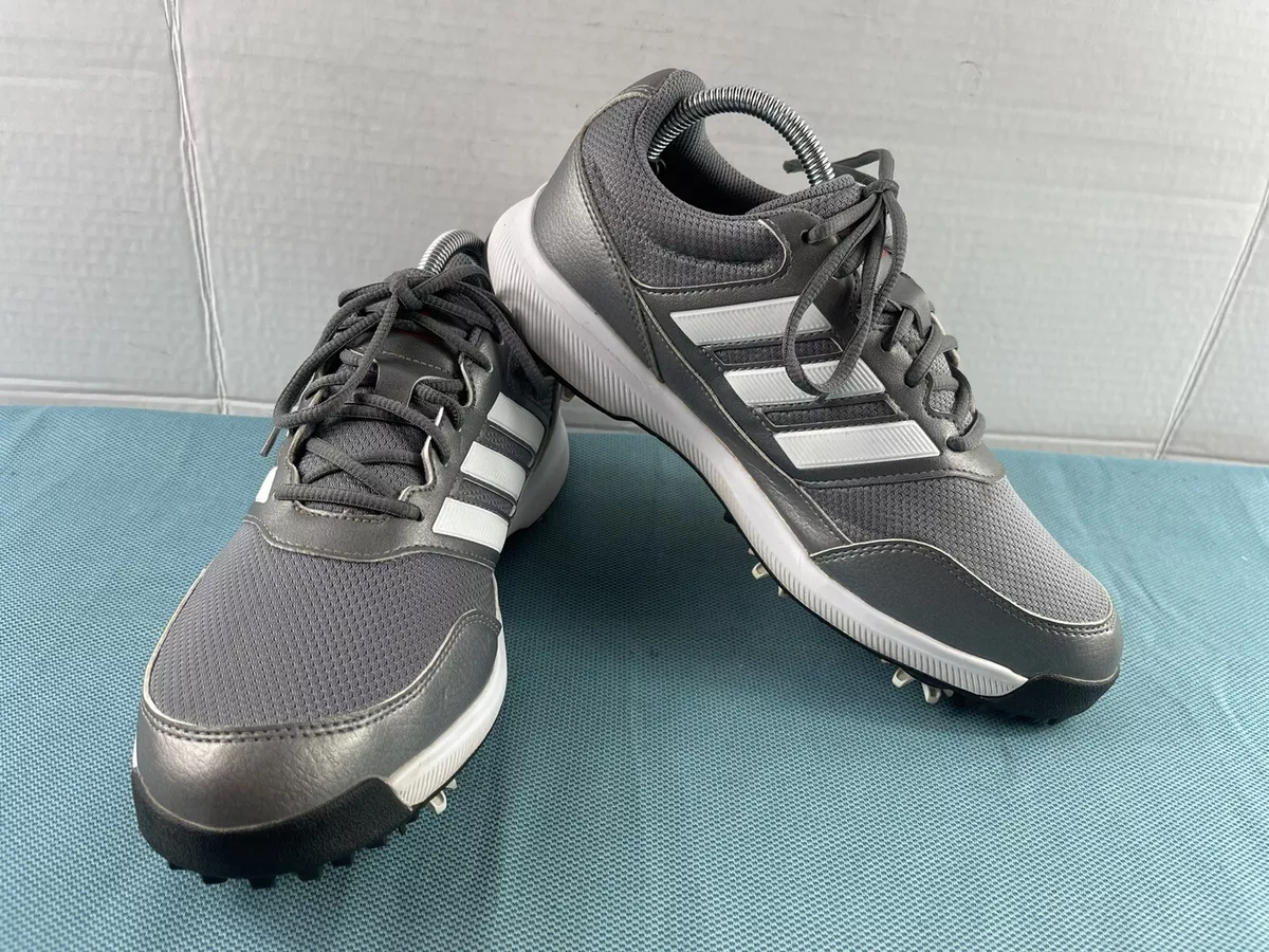 Gray adidas golf best sale shoes