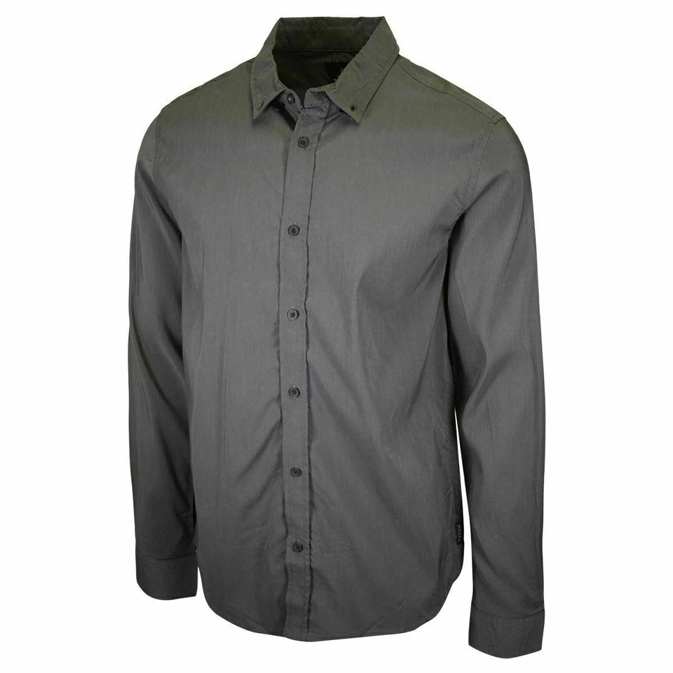 prAna Men's Dark Grey Solid L/S Woven Shirt (S66) - Image 2 of 4