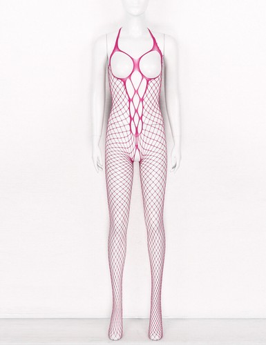 US Women Bodysuit Body Stocking Lingerie Fishnet Babydoll Sleepwear Nightwear - Picture 60 of 62