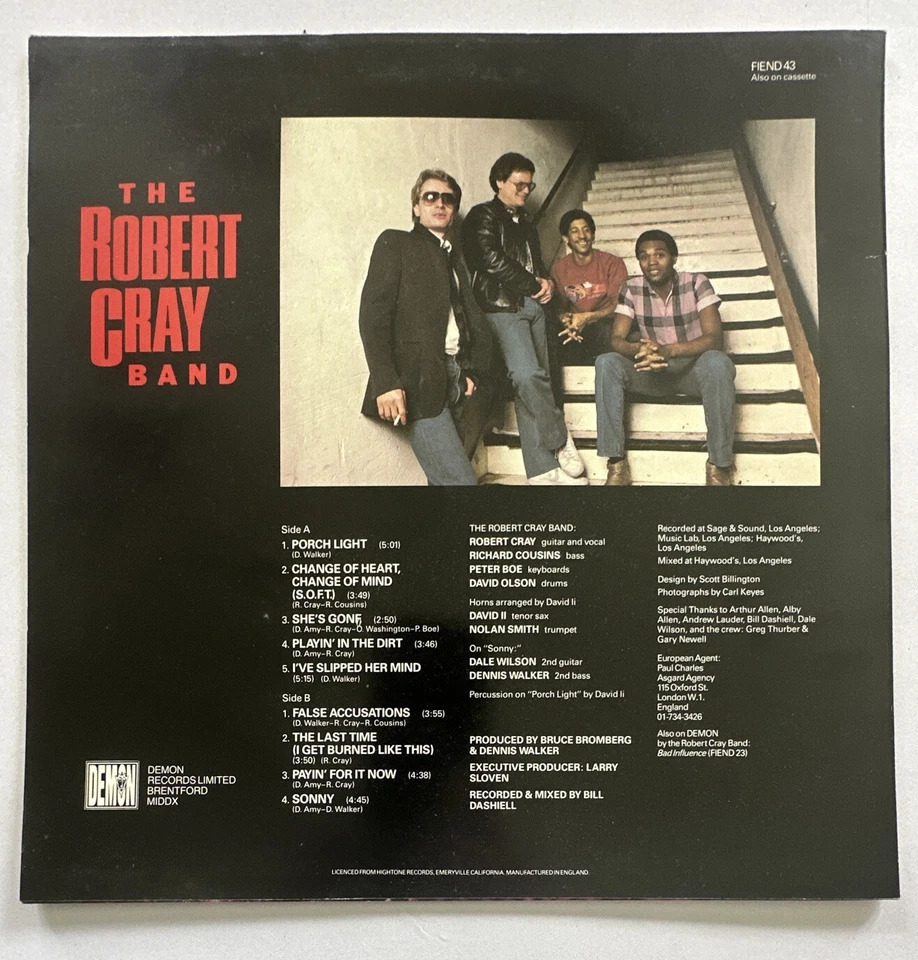 The Robert Cray Band  False Accusations  Vinyl LP Record Blues Ex / Vg+ - Image 3 of 4