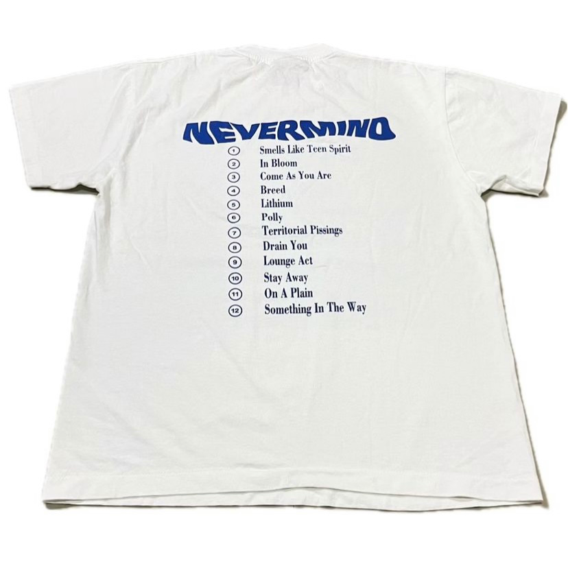 Nirvana Nevermind Vintage Sz. L Single Stitch Double-sided T Nirvana Nevermind Vintage Sz. L Single Stitch Double-sided T