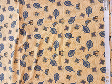 Debbie Mumm Mumm's the Word for SSI Cotton Fabric Yellow Blue Butterflies Leaves